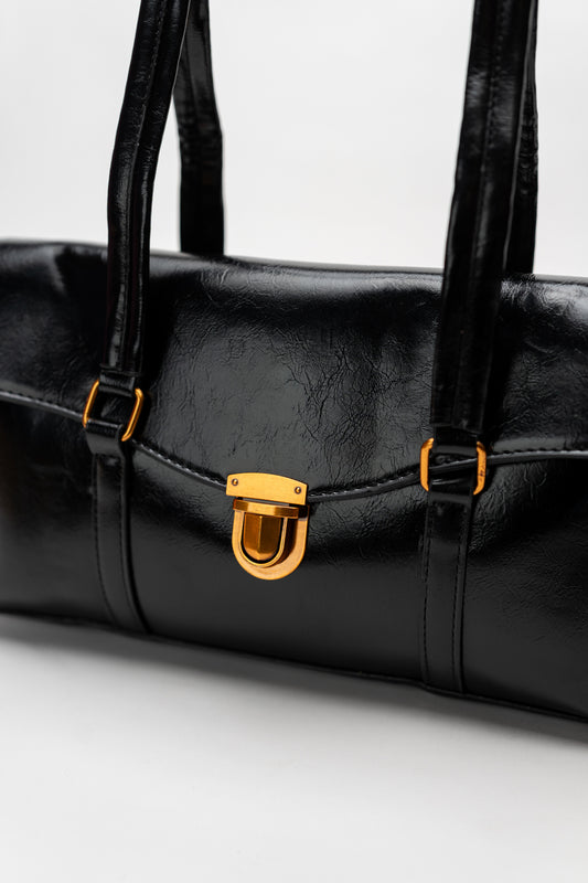 Black Baguette Bag - Hustle N Holla