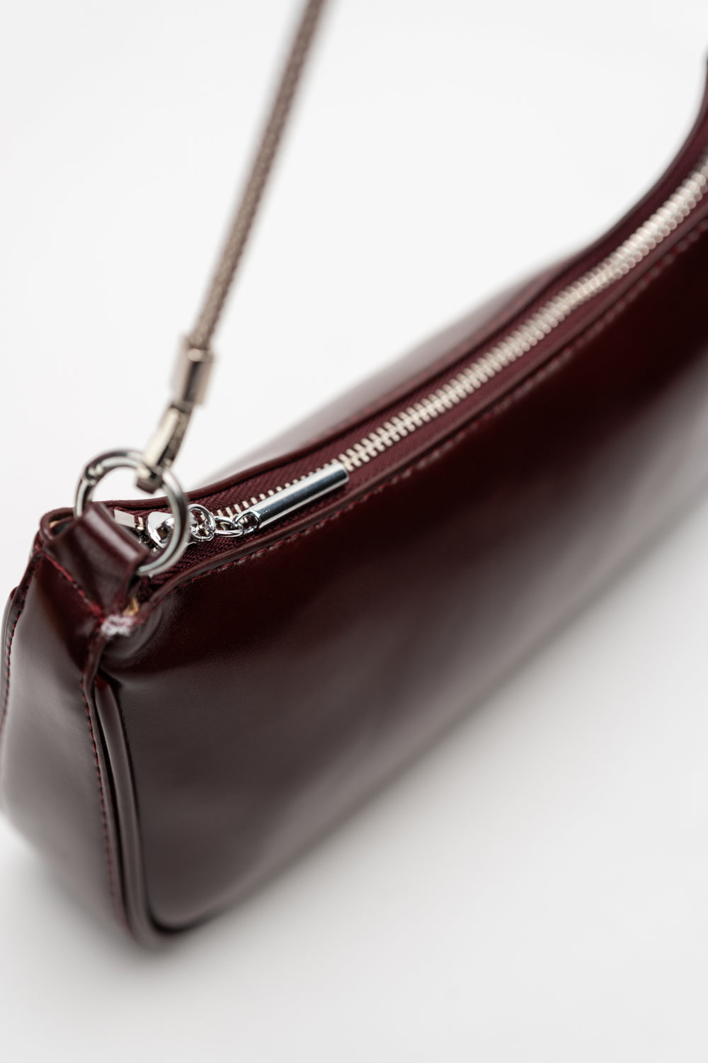Burgundy Baguette Bag - Hustle N Holla