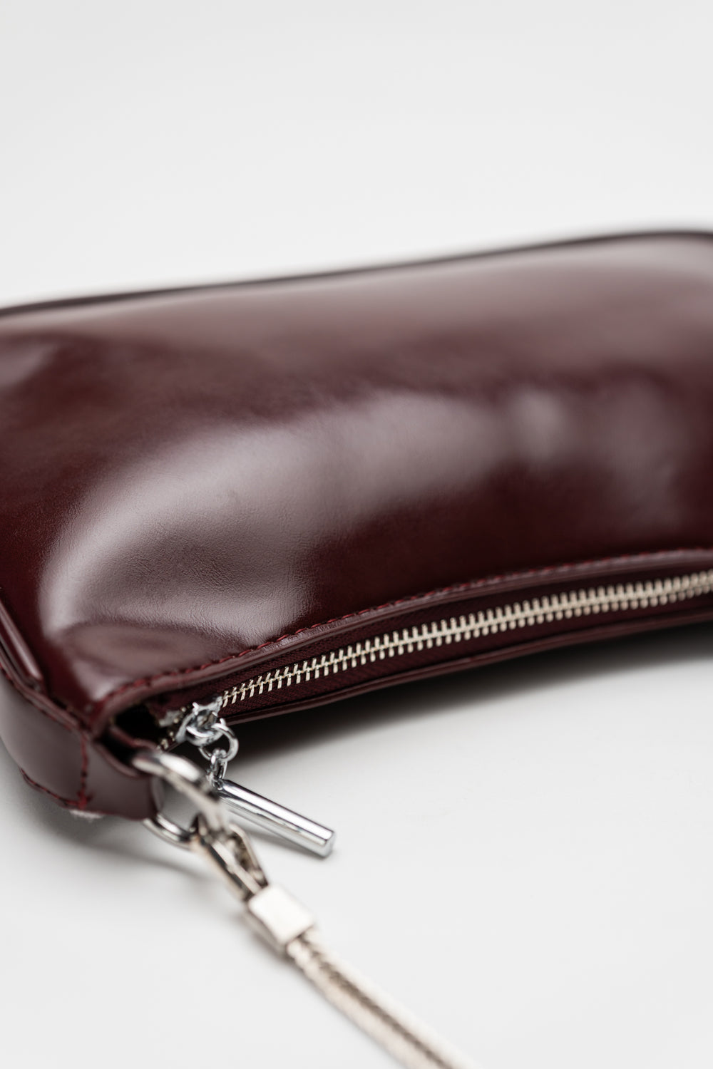 Burgundy Baguette Bag - Hustle N Holla