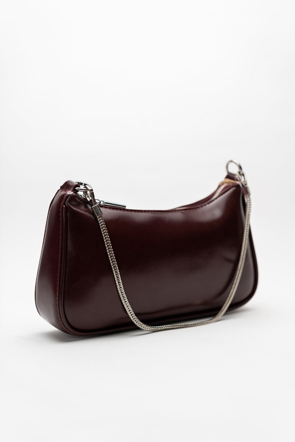 Burgundy Baguette Bag - Hustle N Holla