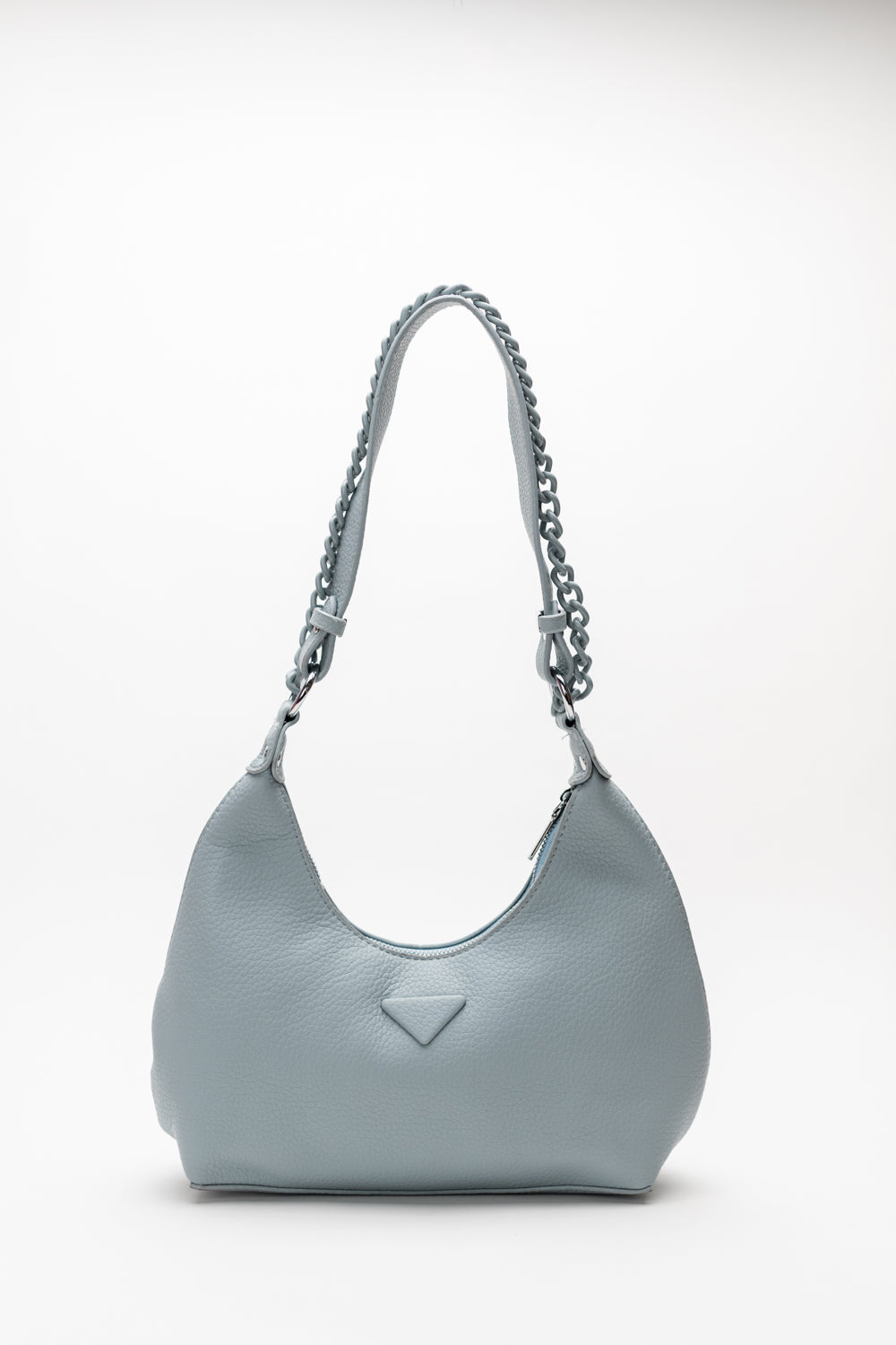 Light Blue Chain Accent Handbag