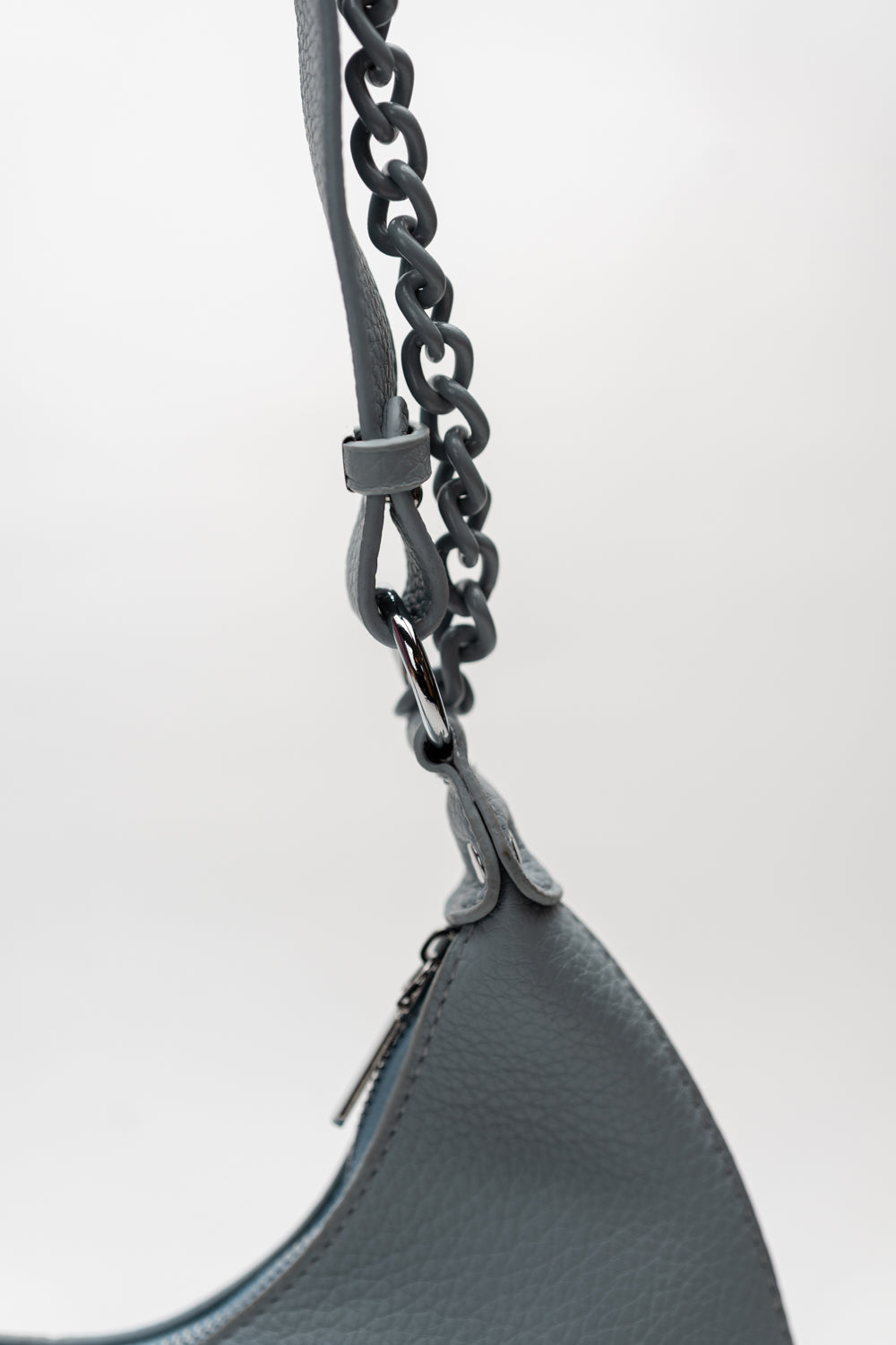 Light Blue Chain Accent Handbag - Hustle N Holla