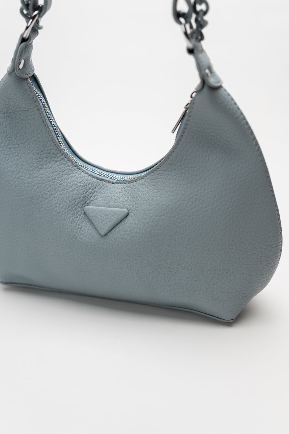 Light Blue Chain Accent Handbag - Hustle N Holla