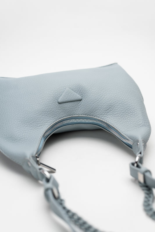 Light Blue Chain Accent Handbag - Hustle N Holla