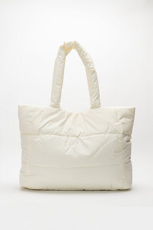 White Puffer Tote Bag - Hustle N Holla