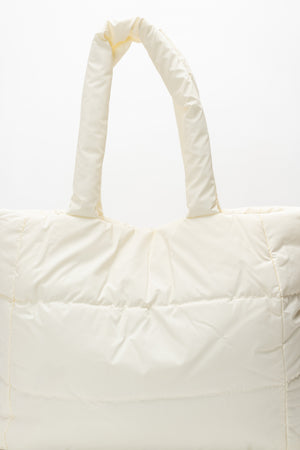 White Puffer Tote Bag - Hustle N Holla