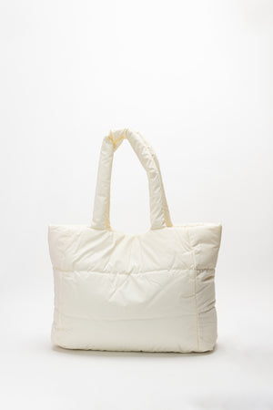 White Puffer Tote Bag - Hustle N Holla