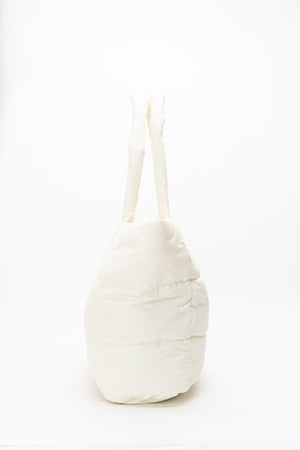 White Puffer Tote Bag - Hustle N Holla
