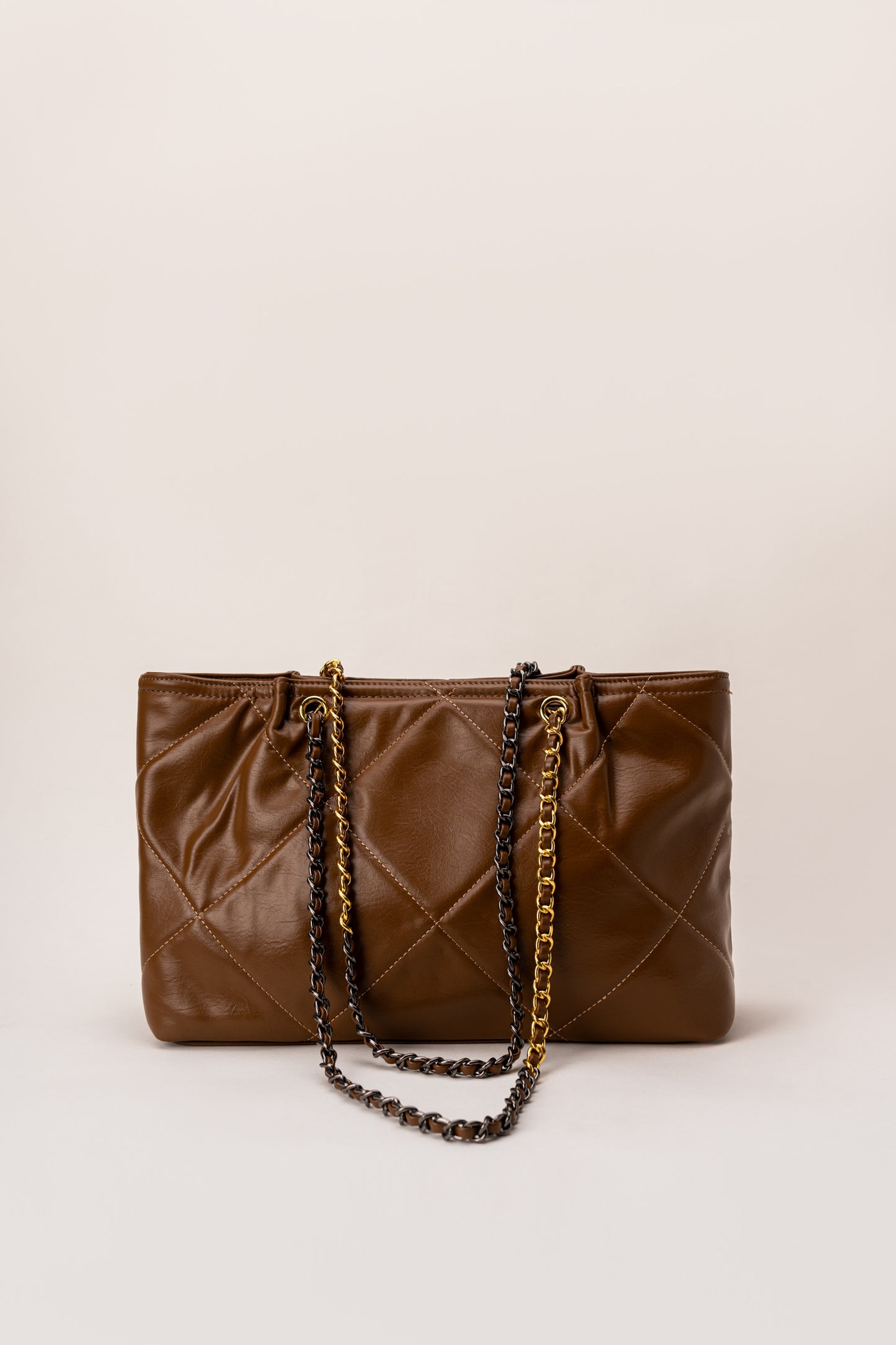 Tan Contrast Chain Bag