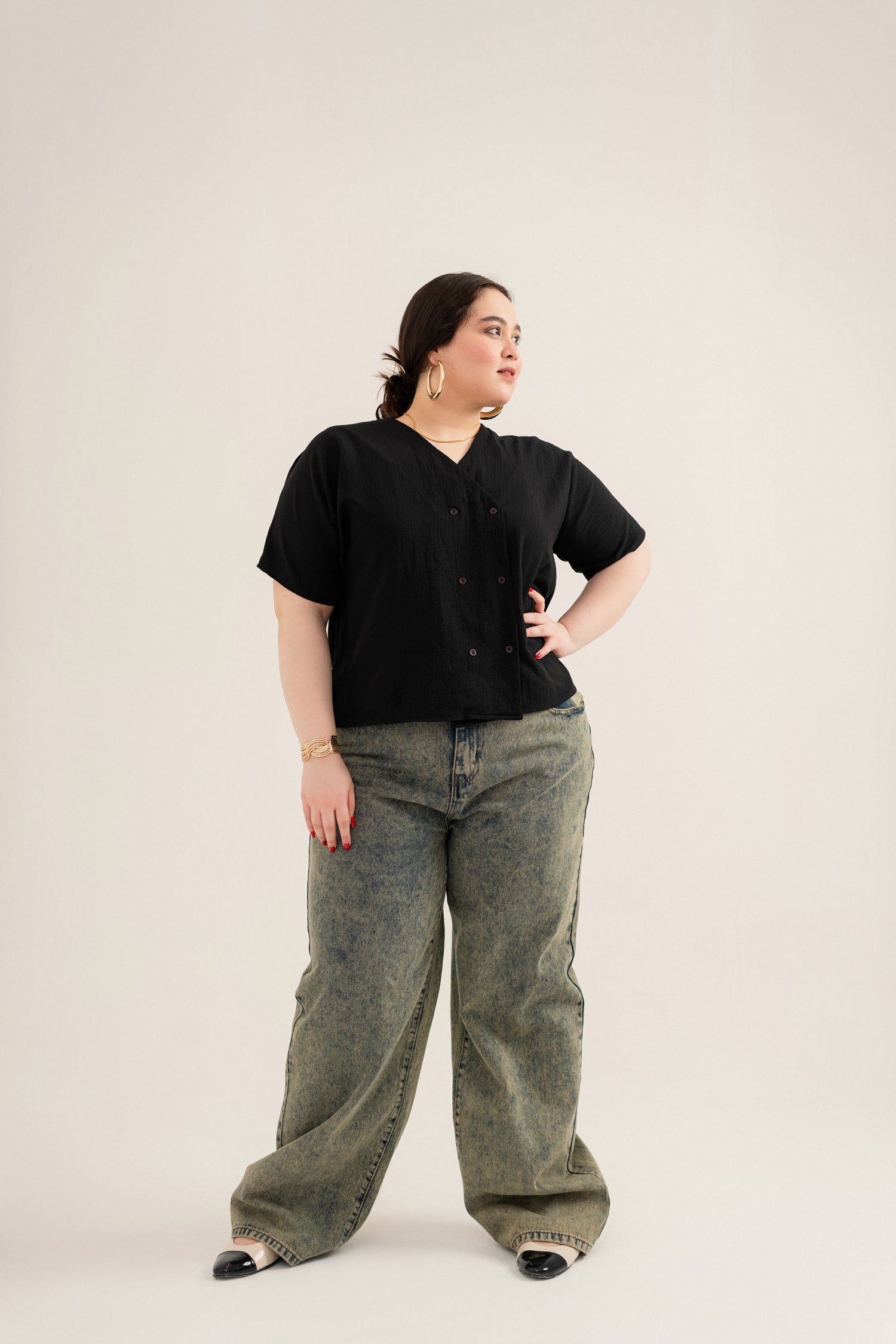 Grey Wash Plus Size Straight Relaxed Jeans