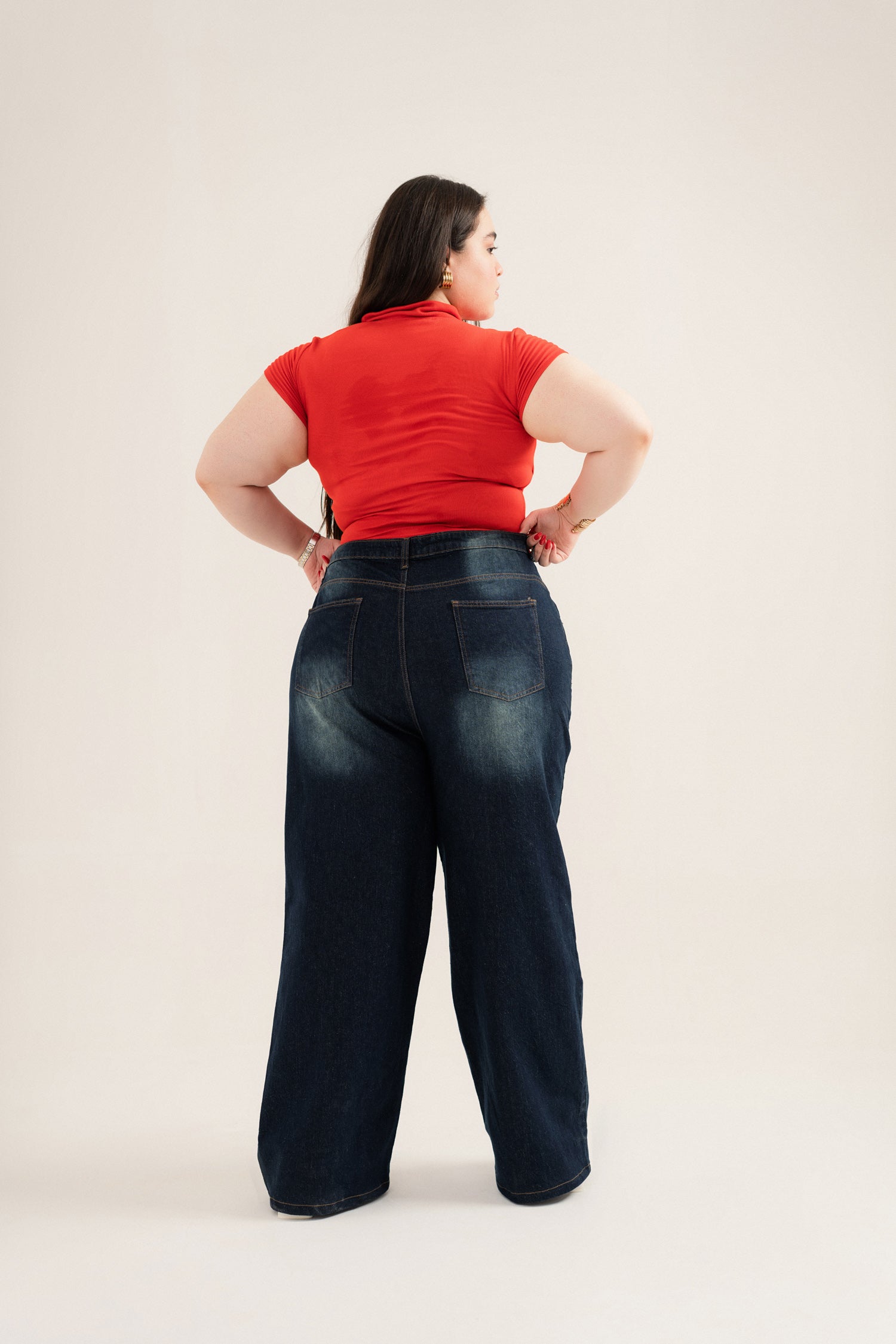 Faded Plus Size Straight Fit Jeans - Hustle N Holla