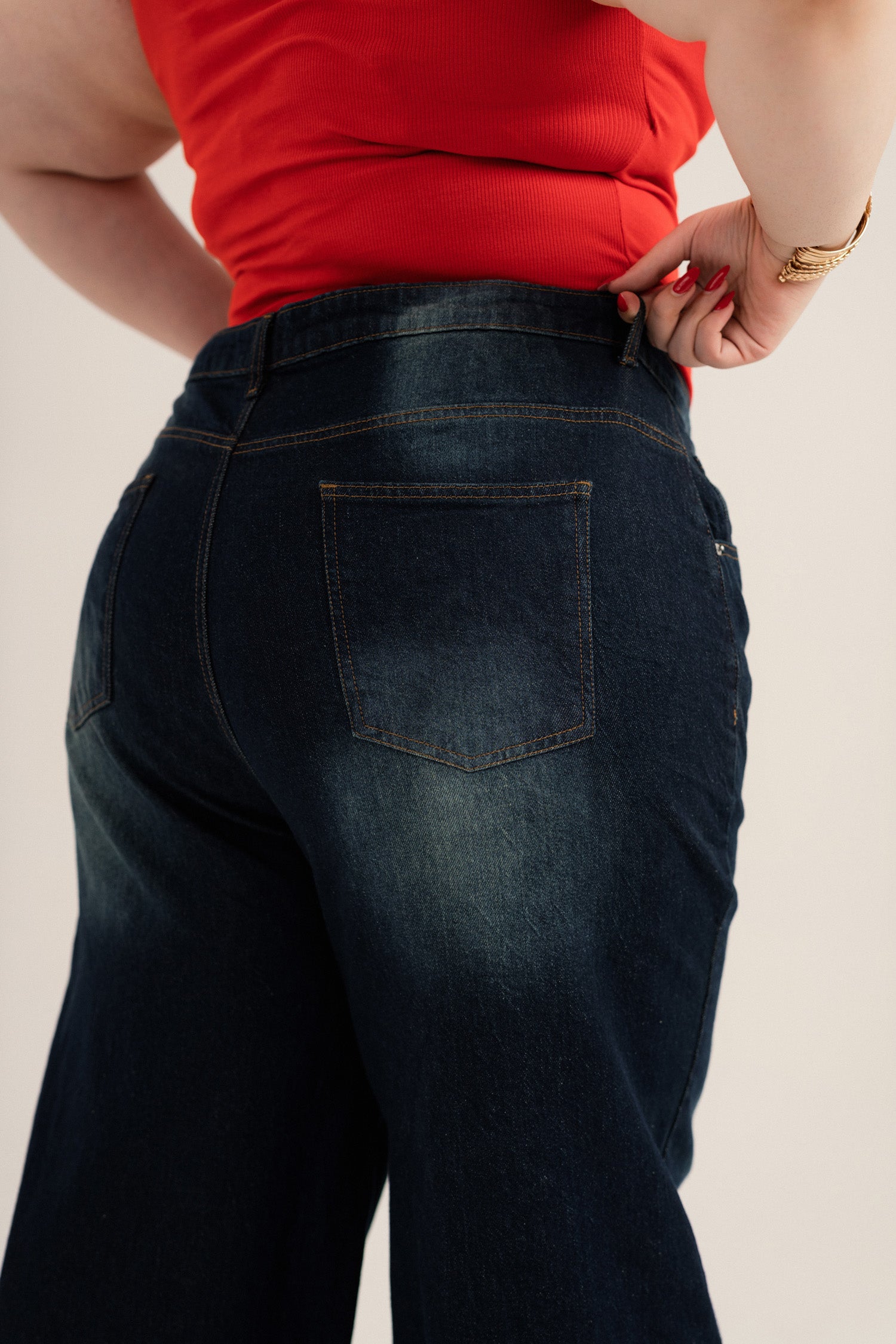 Faded Plus Size Straight Fit Jeans - Hustle N Holla