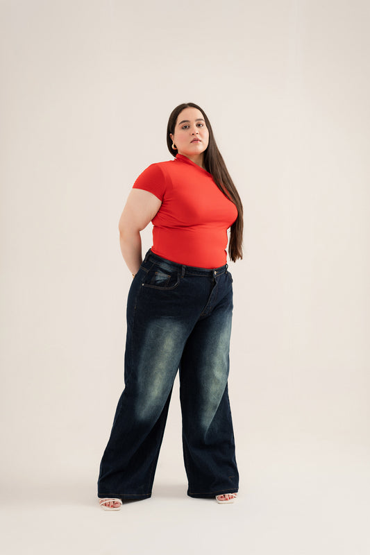 Faded Plus Size Straight Fit Jeans - Hustle N Holla