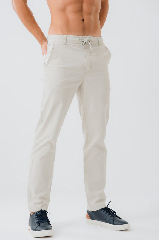 Cream Regular Fit Chino Pants