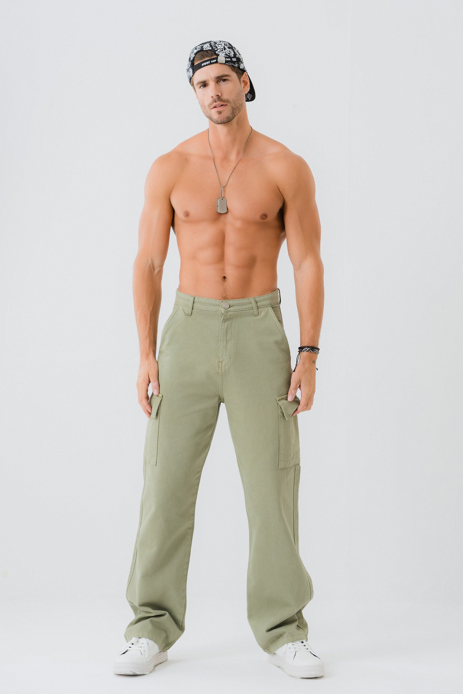 Olive Green Denim Jeans