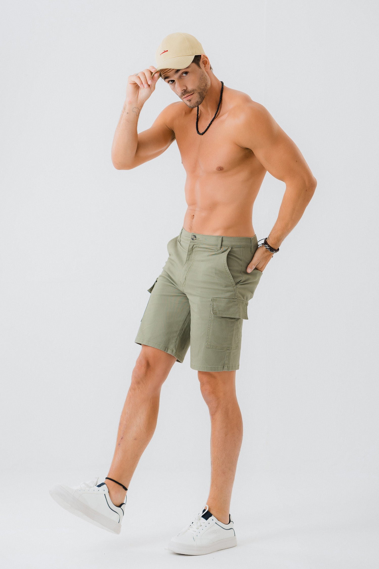 Olive Green Cargo Chino Shorts - Hustle N Holla