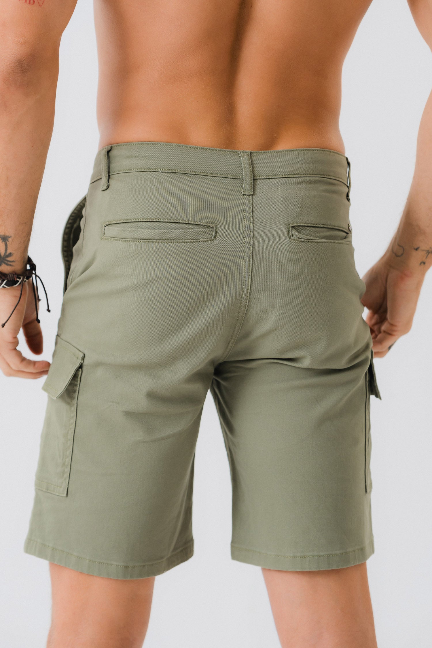 Olive Green Cargo Chino Shorts - Hustle N Holla