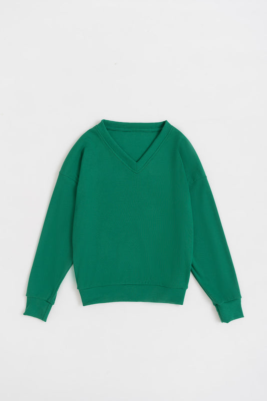 Green Oversized Sweatshirt - Hustle N Holla