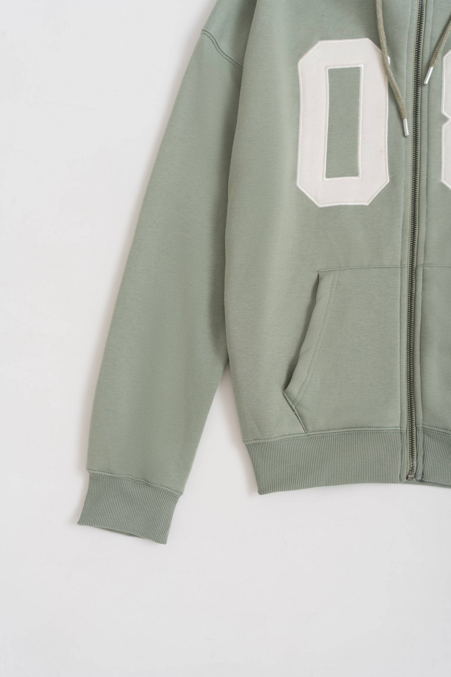 Light Olive Oversized Fit Zipper Hoodie - Hustle N Holla