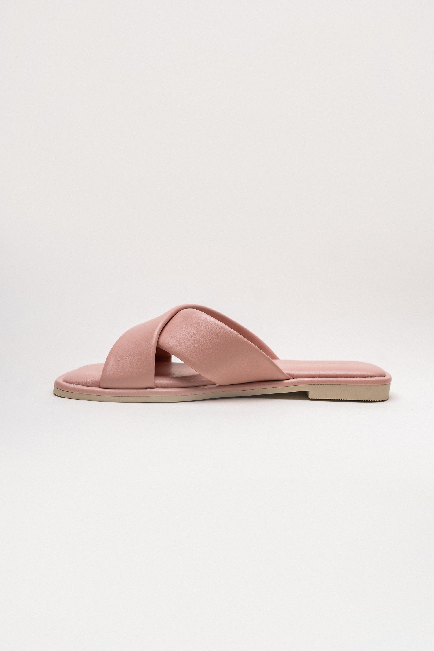 Soft Pink Cross Strap Flats - Hustle N Holla