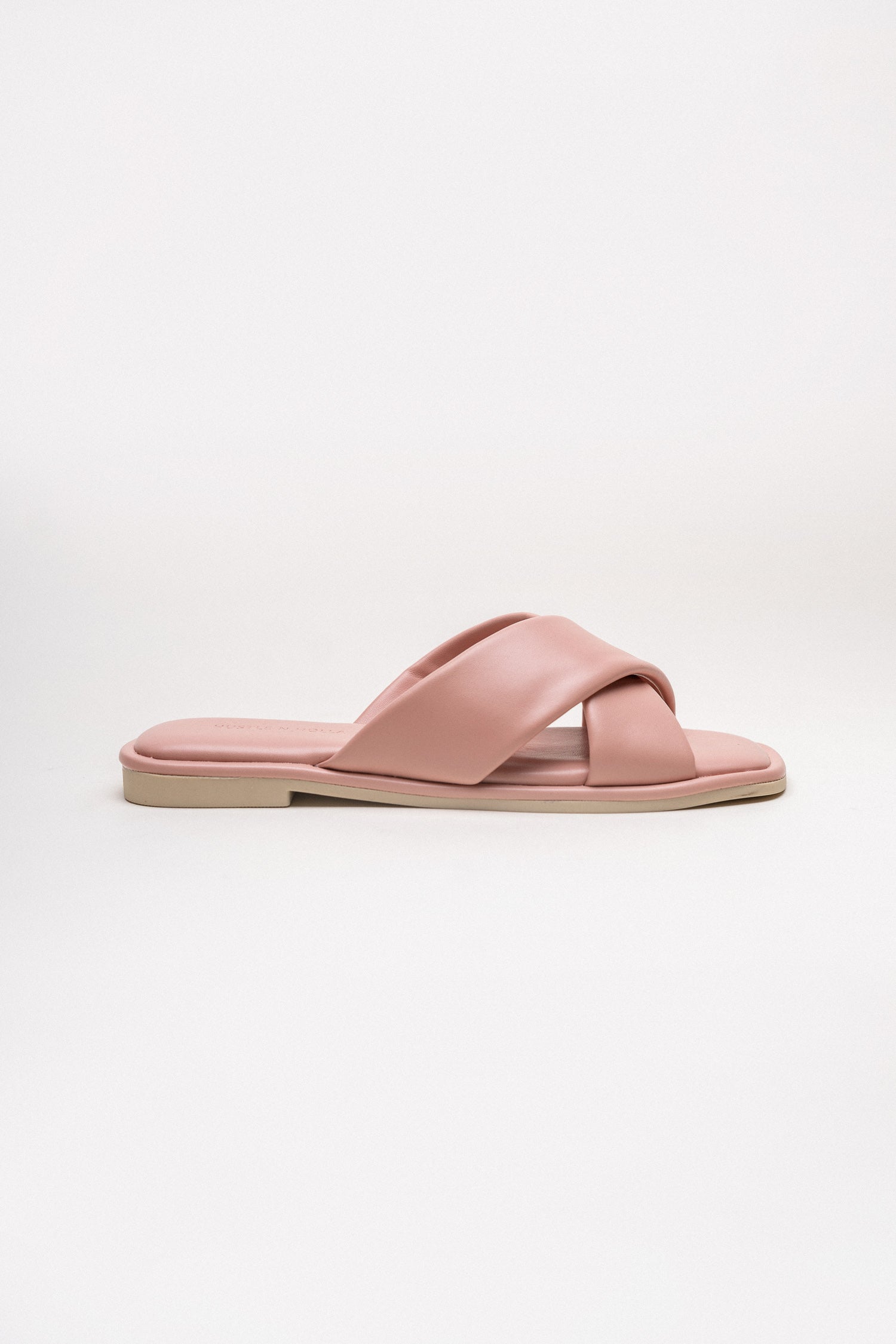 Soft Pink Cross Strap Flats - Hustle N Holla