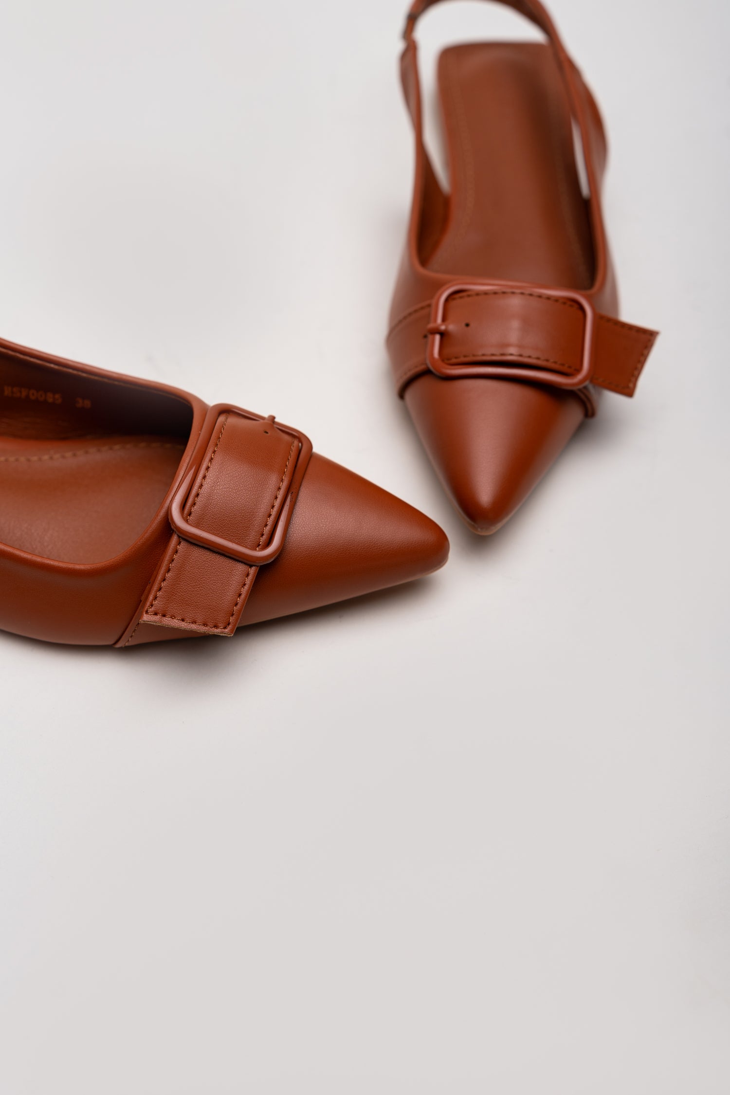 Tan Buckle Detail Flats - Hustle N Holla