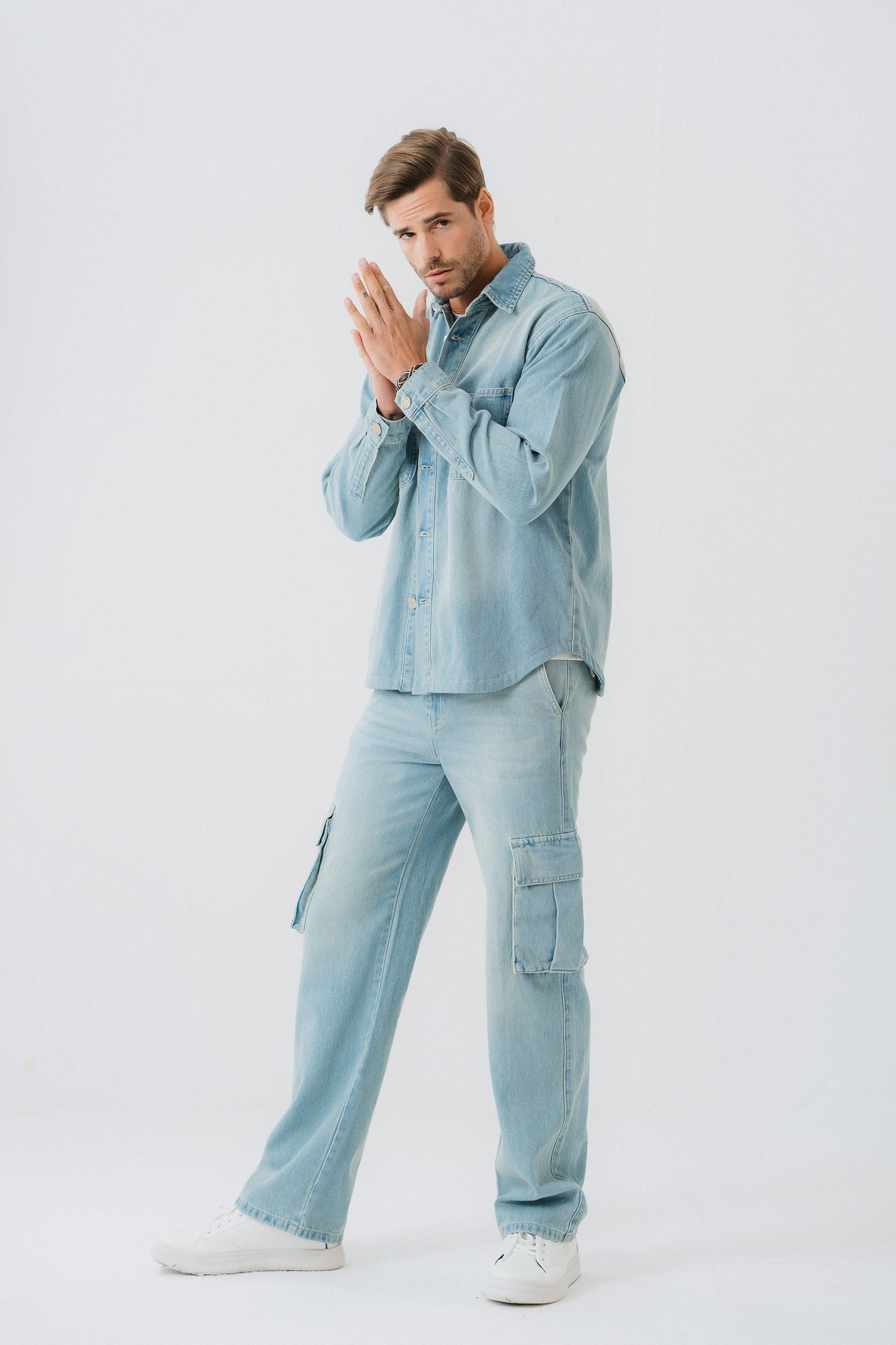 Vintage Blue Wash Denim Shirt