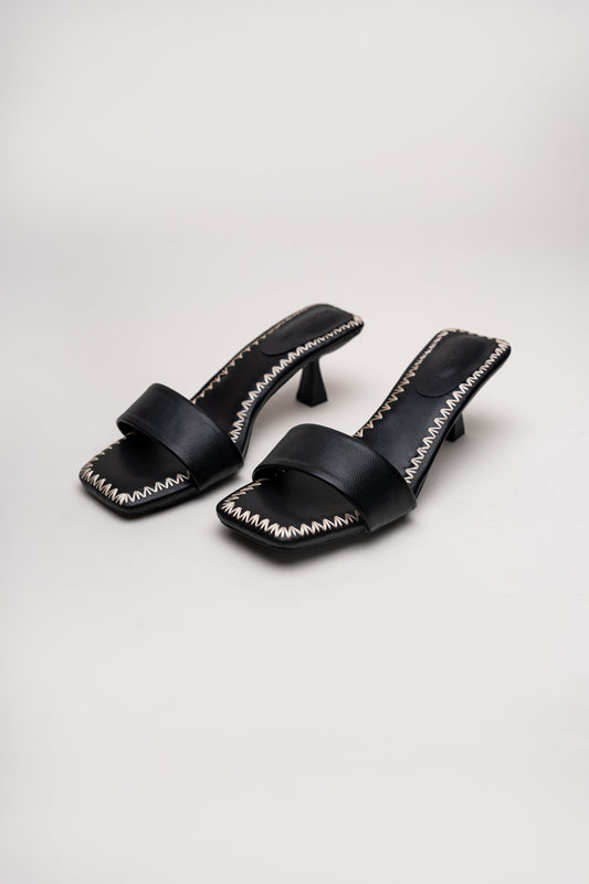 Classic Black Kitten Heels - Hustle N Holla