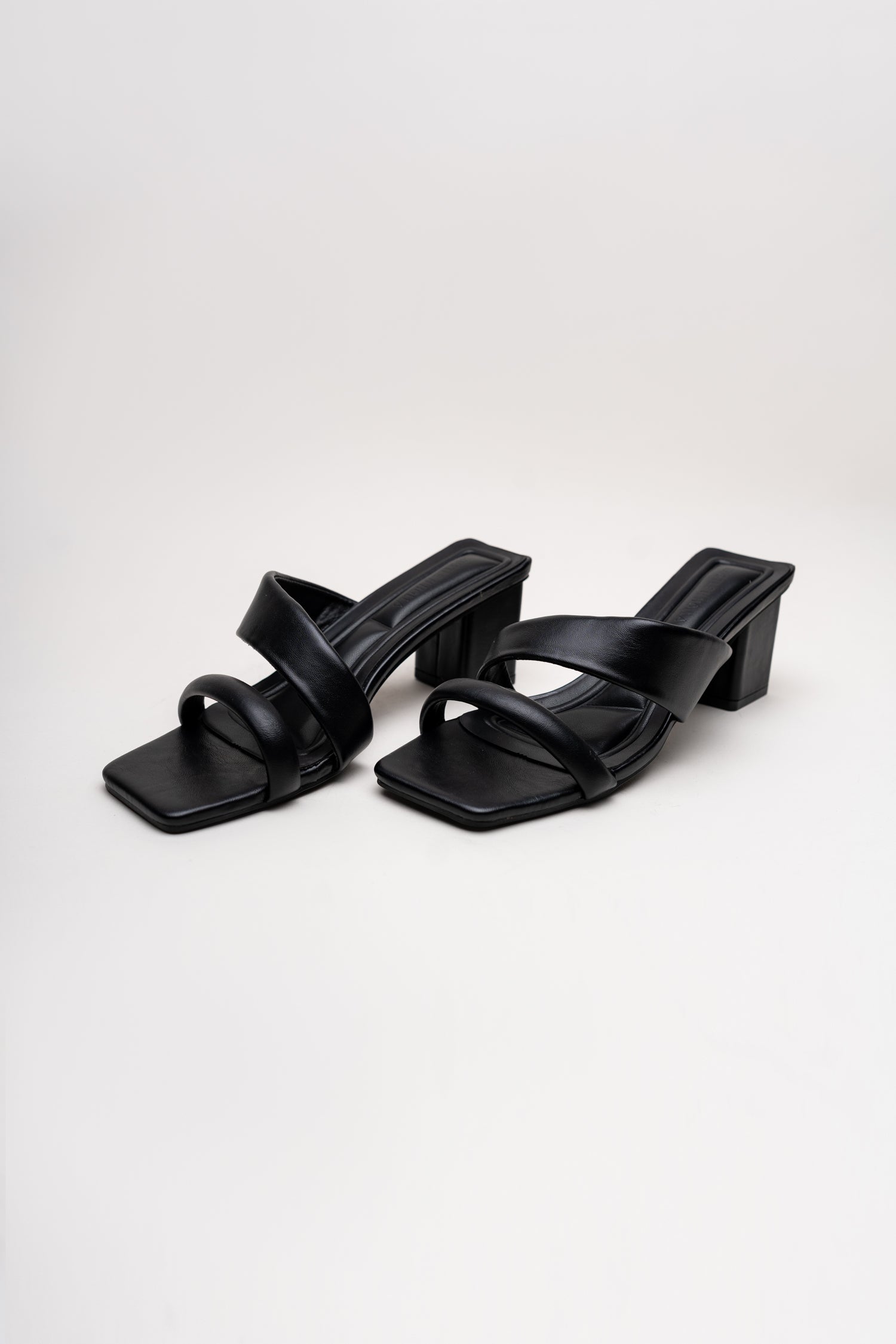 Black Cross-Strap Wedges