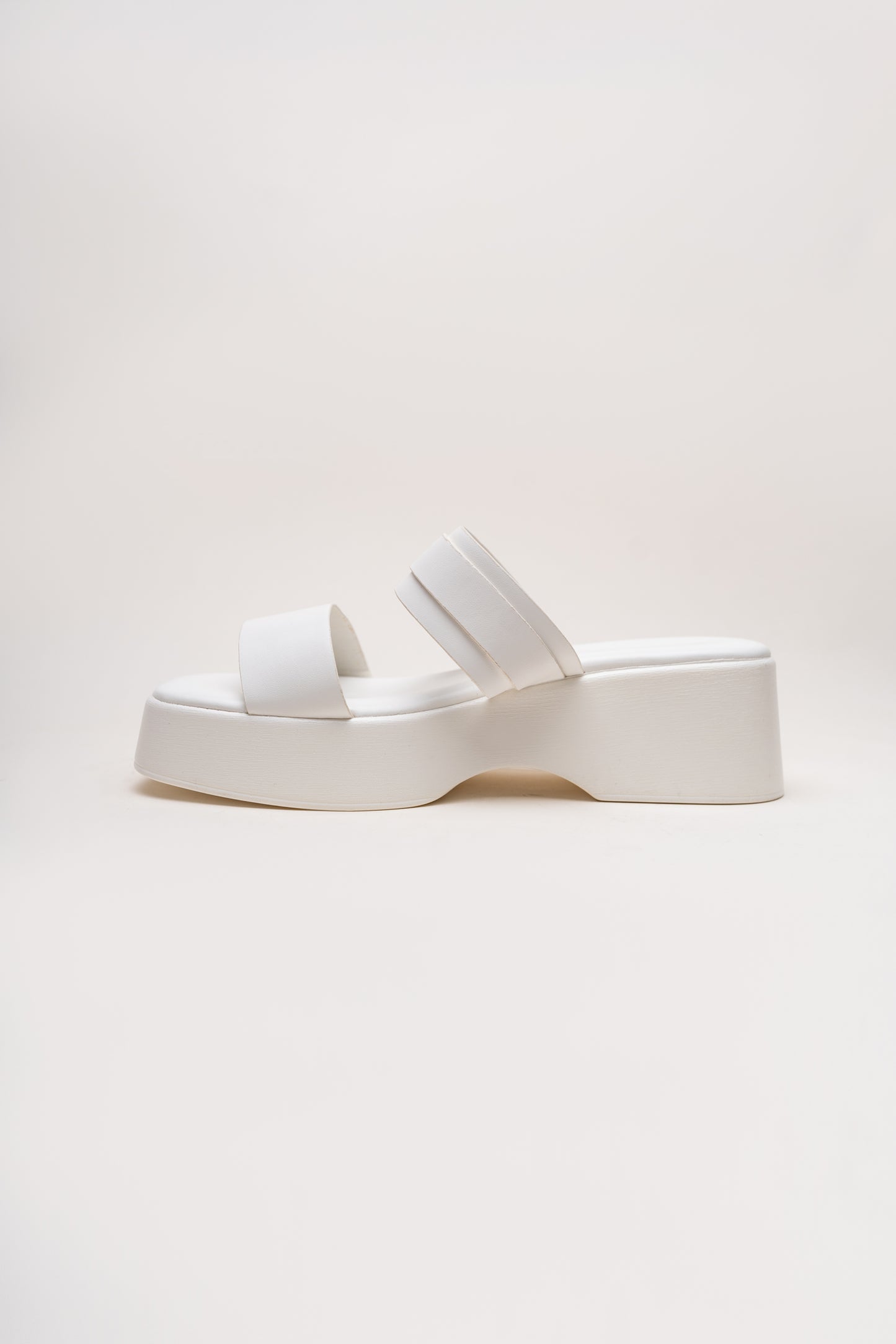 White Chunky Buckle Flats - Hustle N Holla