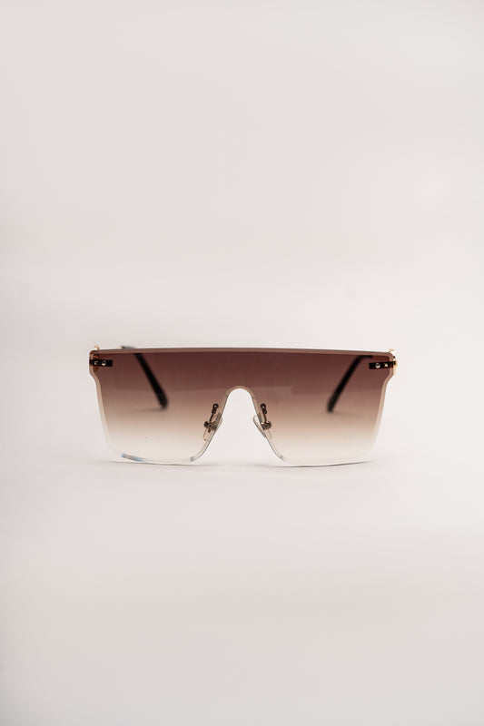 Golden Frame with Tint Brown Sunglasses - Hustle N Holla