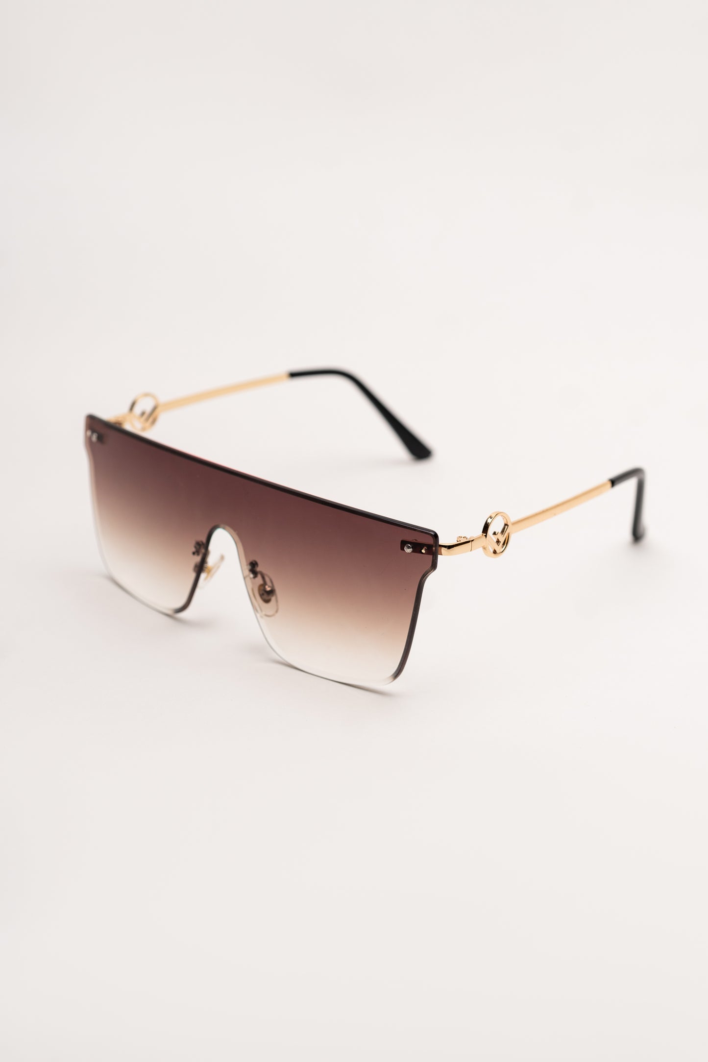 Golden Frame with Tint Brown Sunglasses - Hustle N Holla