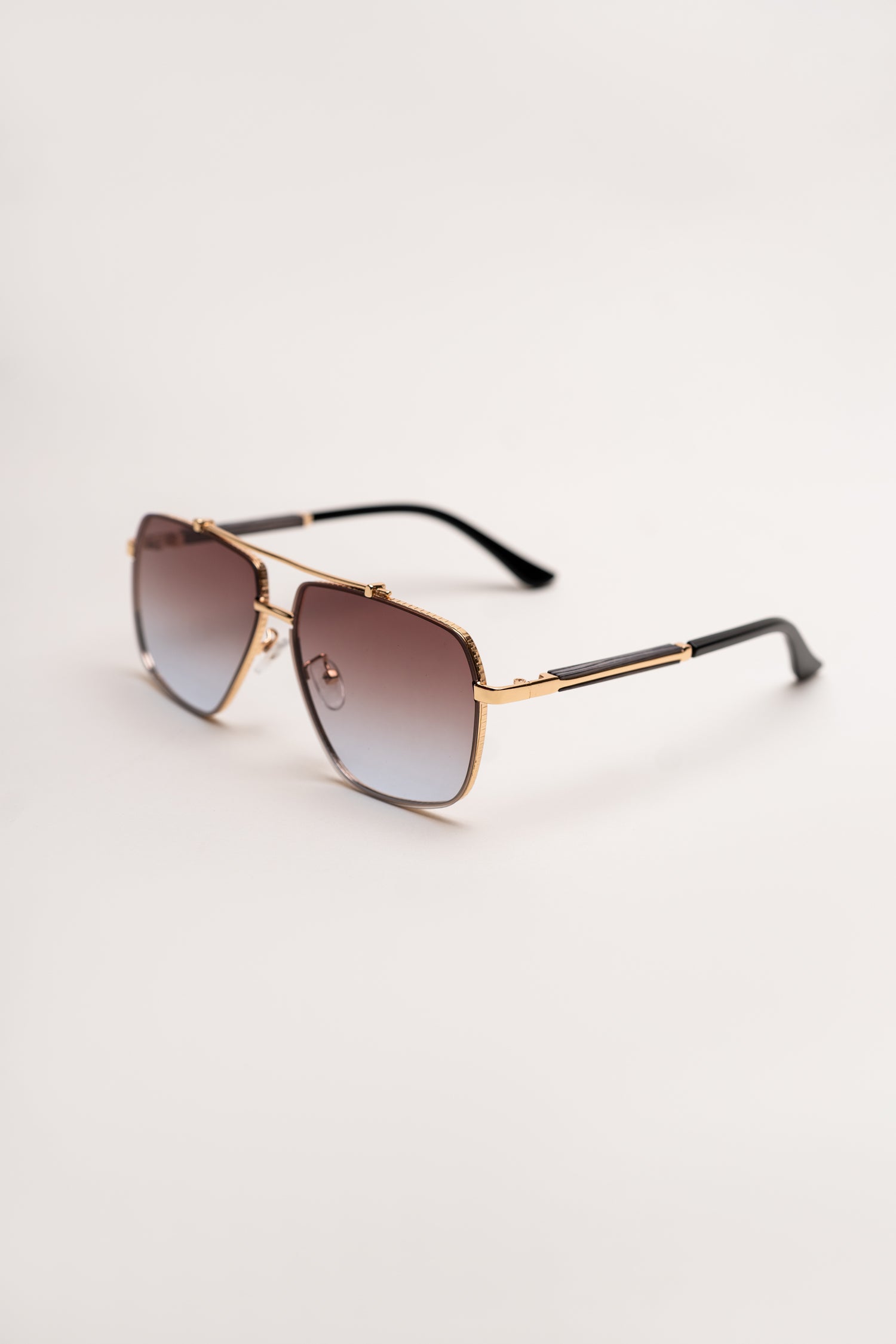 Ombre Metallic Frame Sunglasses - Hustle N Holla