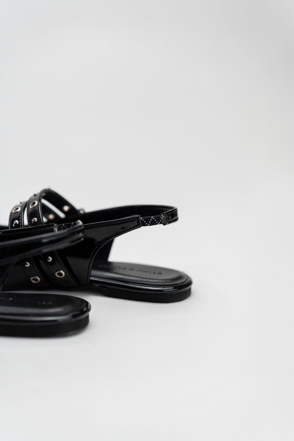 Black Studed Slingback Flats - Hustle N Holla