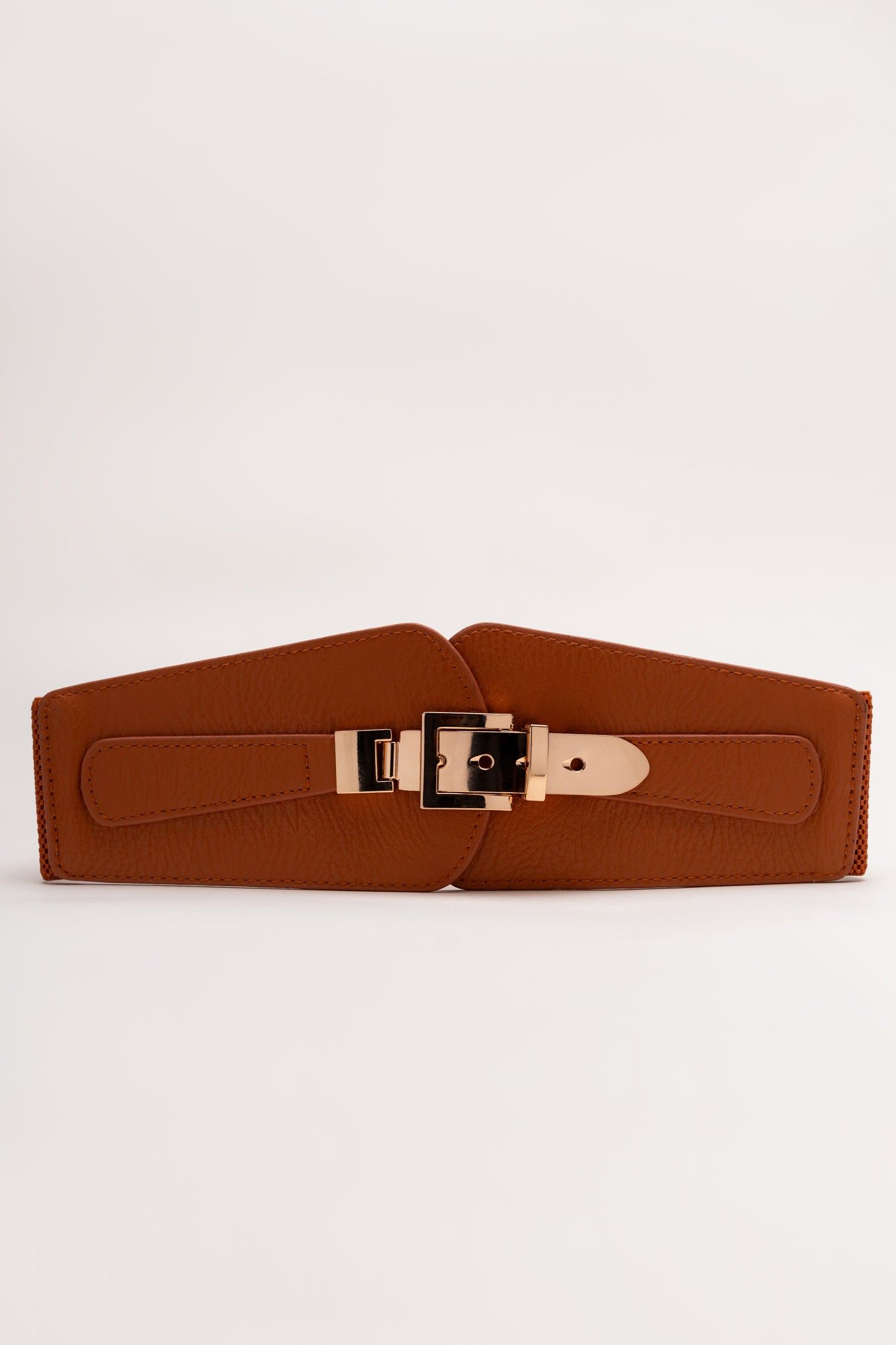 Camel Faux Leather Belt - Hustle N Holla