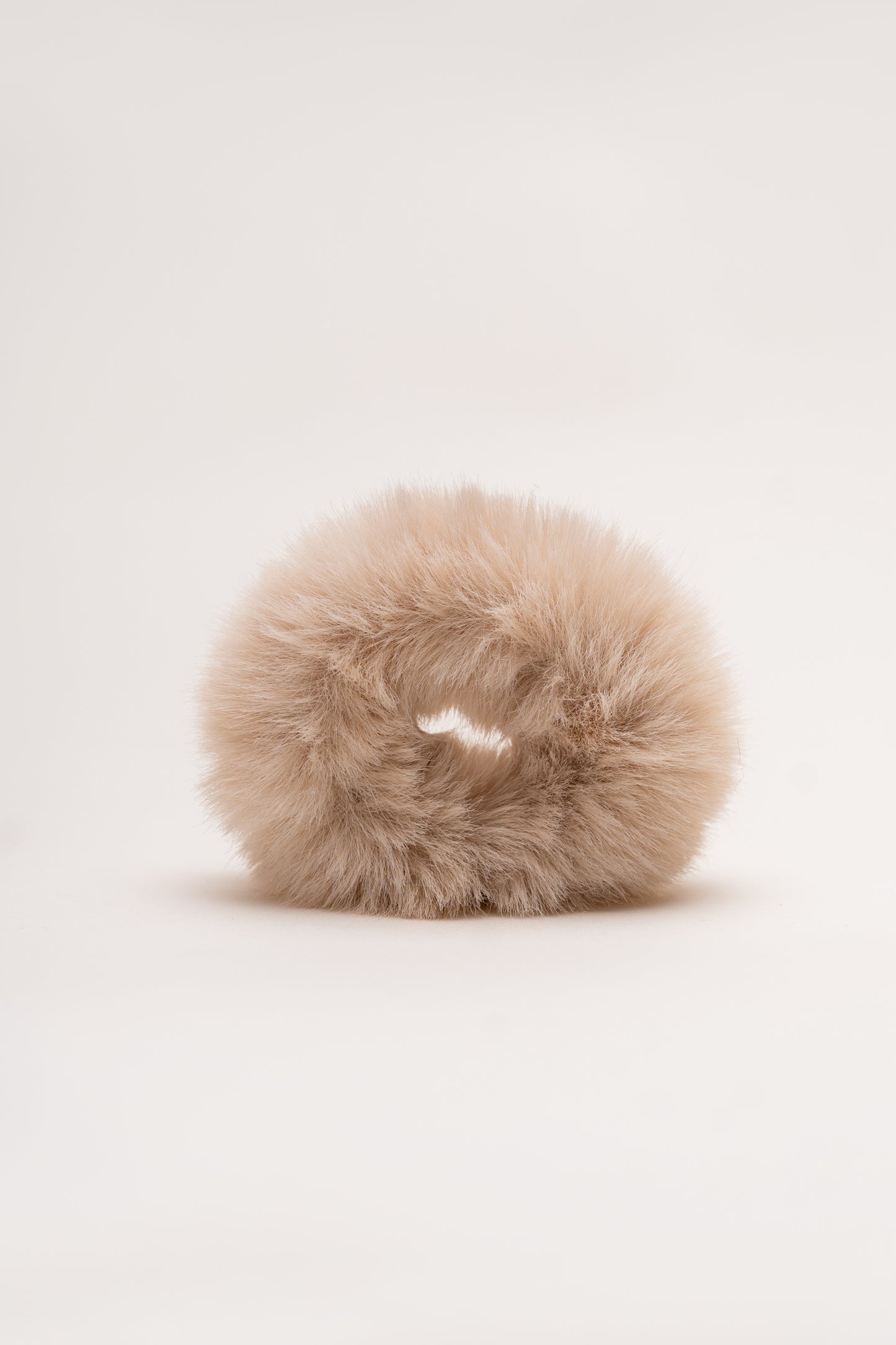 Beige Fur Hair Scrunchies - Hustle N Holla