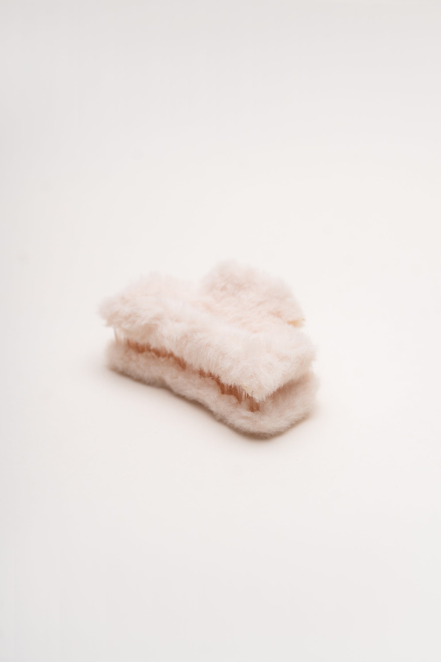 Off-White Fur Hair Clip