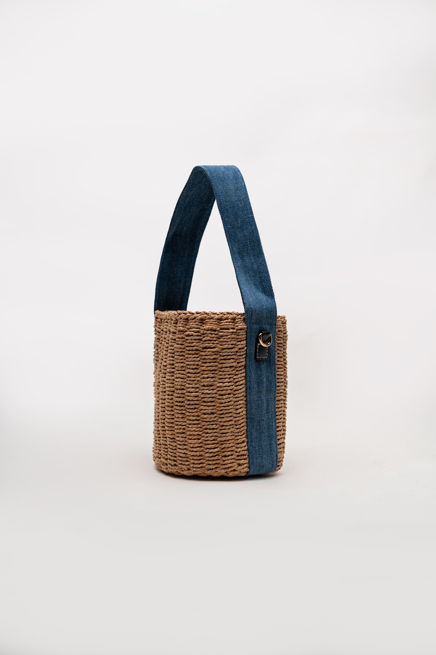 Denim Strap Basket Bag