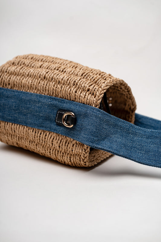 Denim Strap Basket Bag - Hustle N Holla