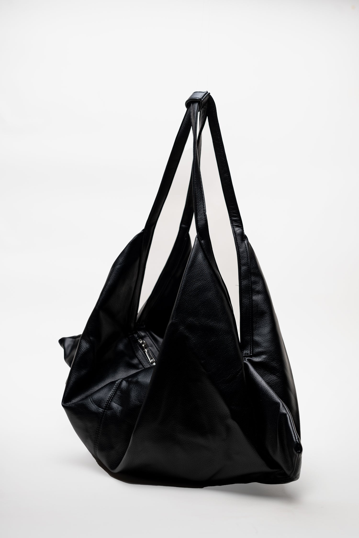 Black Classic Leather Tote - Hustle N Holla