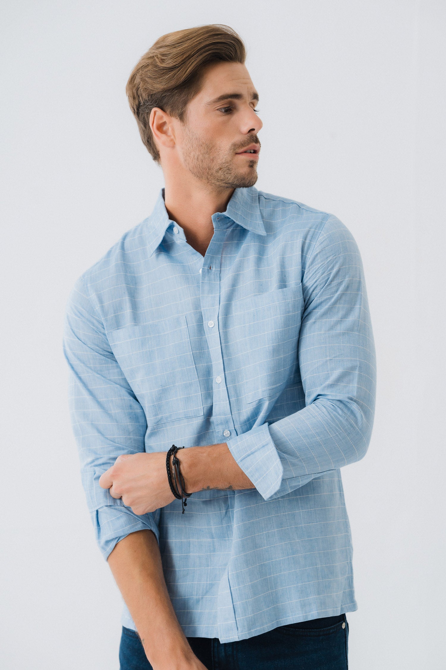 Crisp Blue Shirt - Hustle N Holla