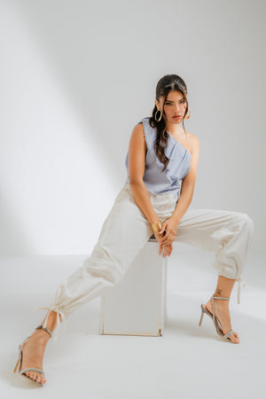 White High Waisted Trousers - Hustle N Holla