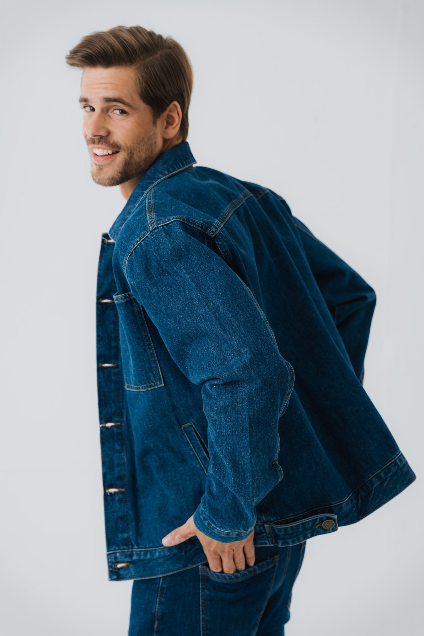 Blue Dual Pocket Denim Jacket - Hustle N Holla