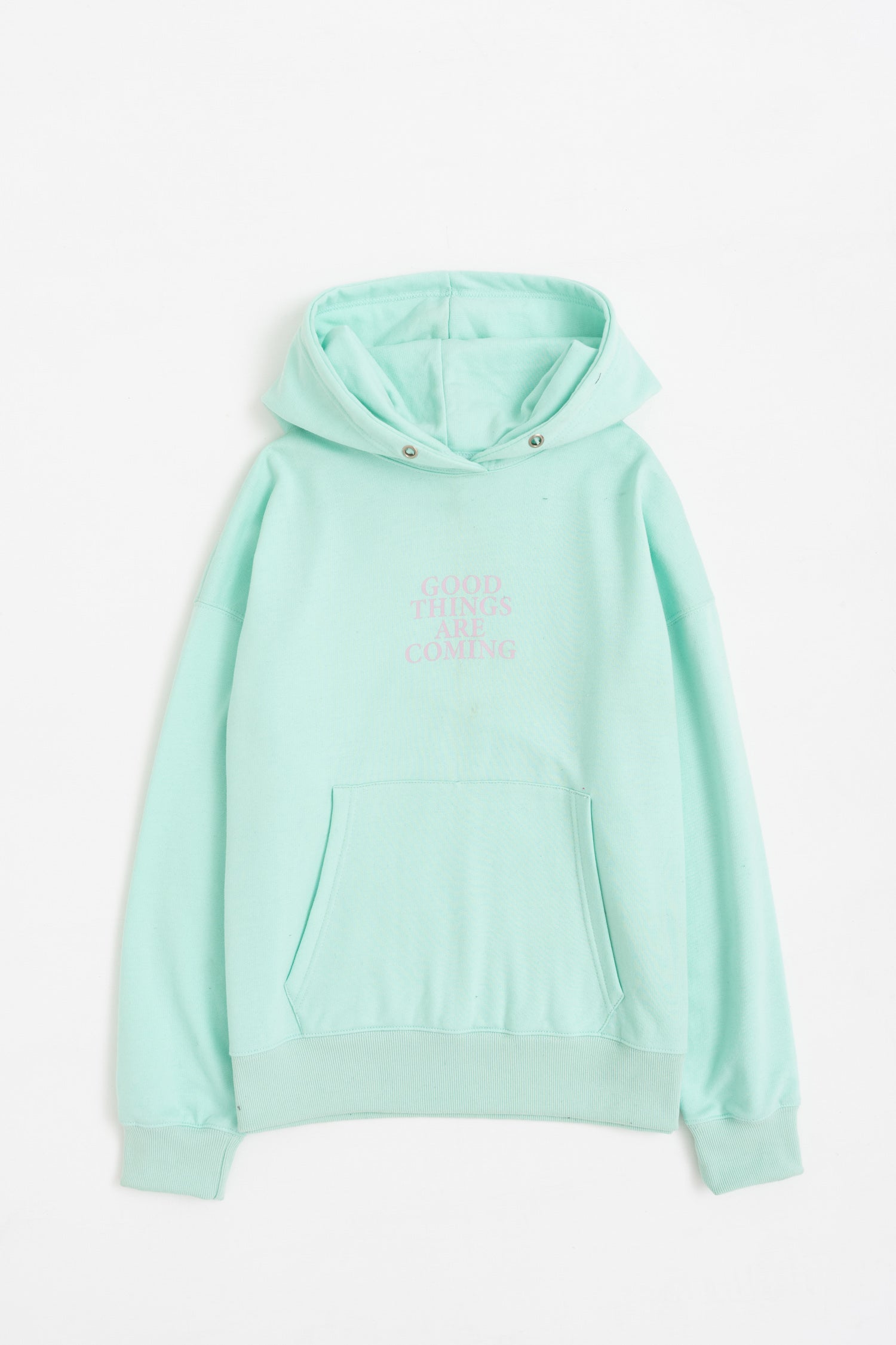 Aqua Graphic Oversized Hoodie