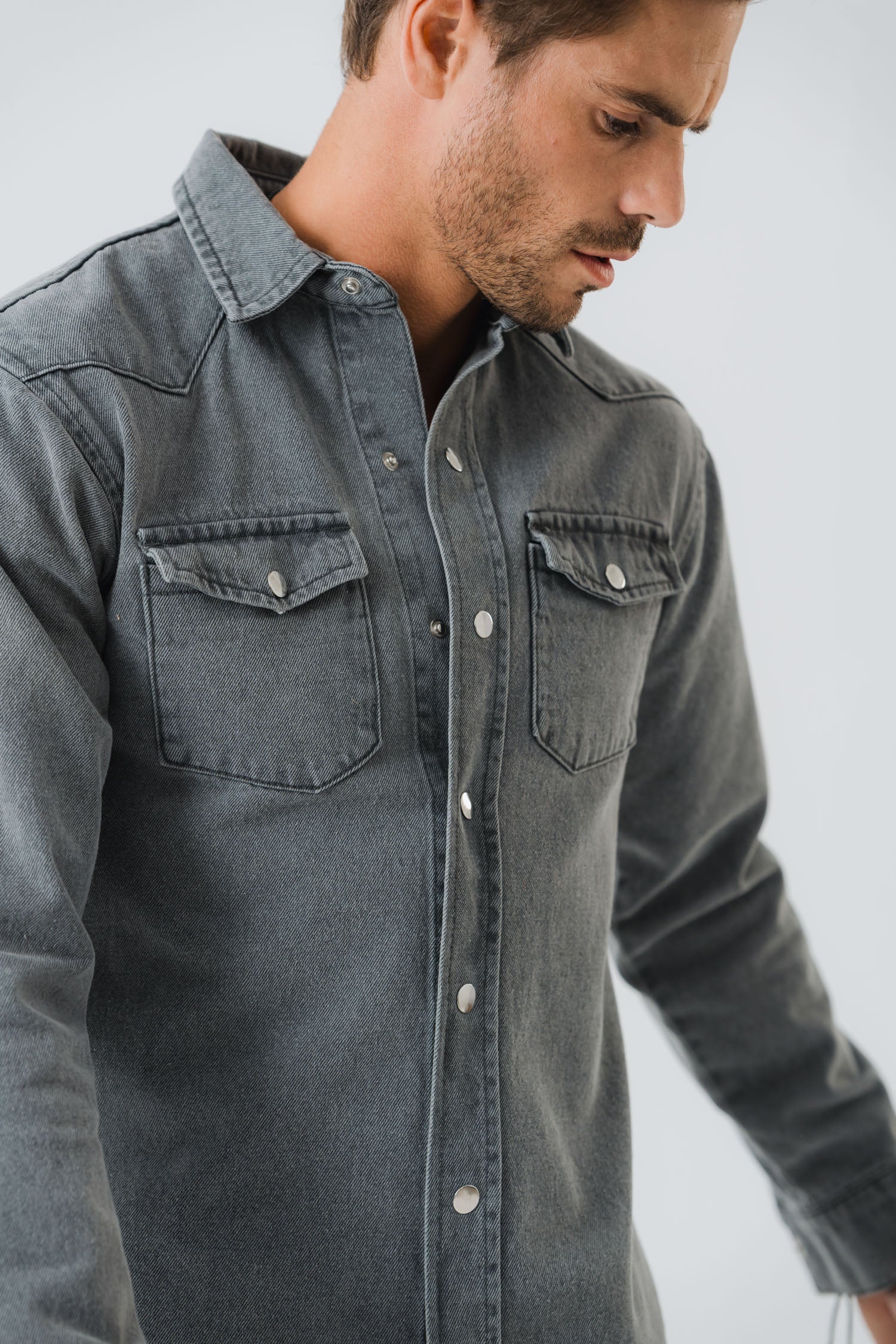 Grey Button Down Shirt