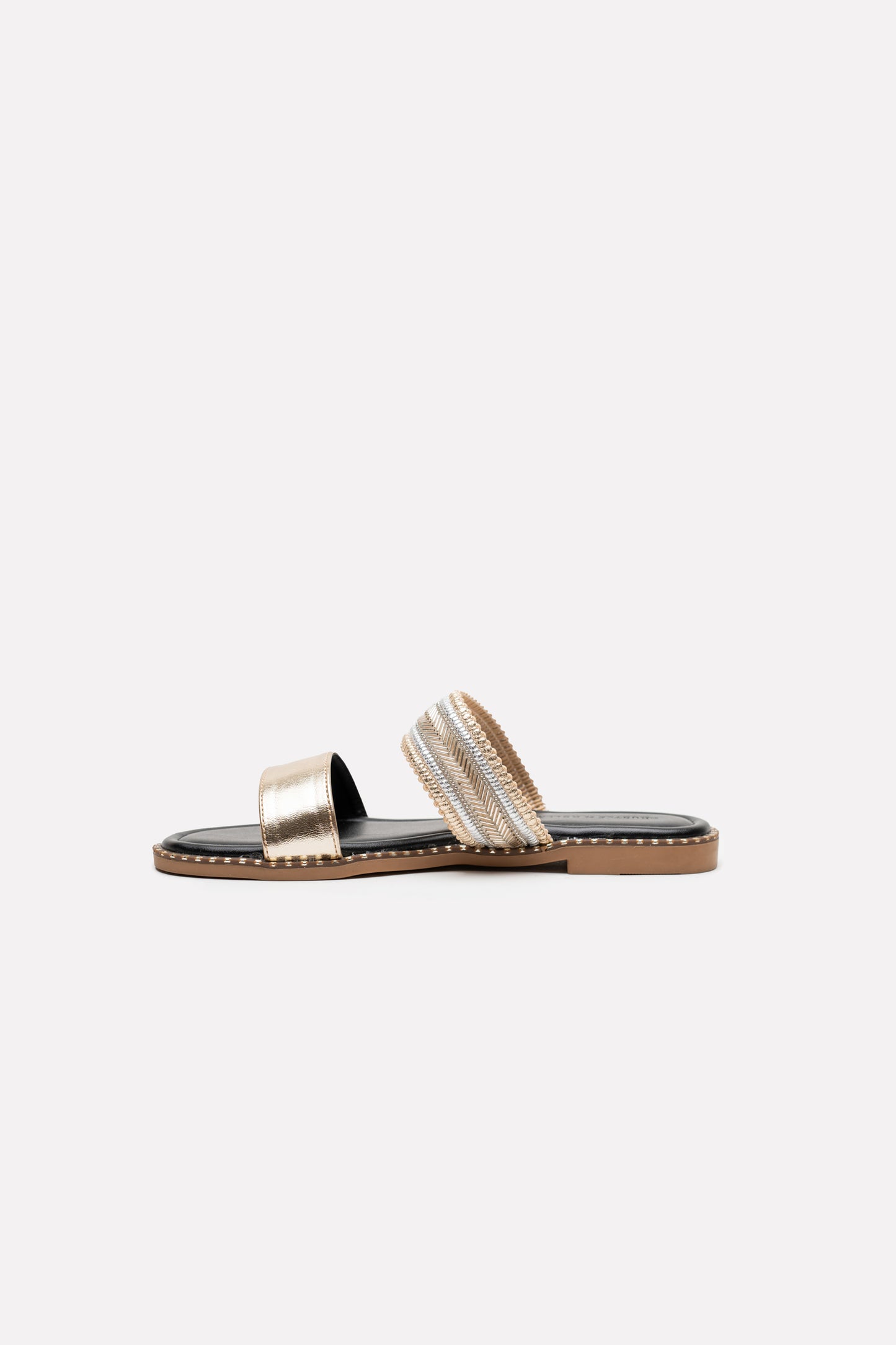 Gold Double-Strap Flats - Hustle N Holla