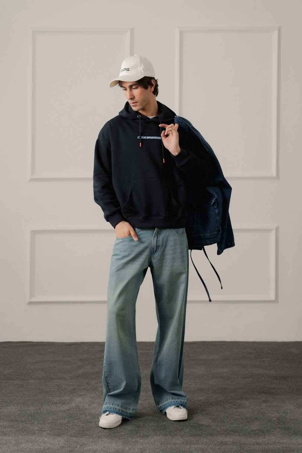 Blue Vintage Wash Flared Denim Jeans - Hustle N Holla