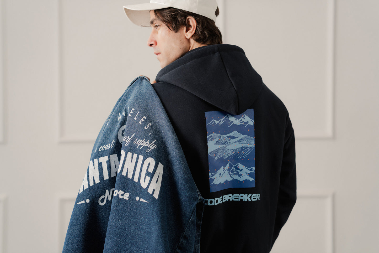 Navy Relaxed Fit Graphic Pull Over Hoodie - Hustle N Holla