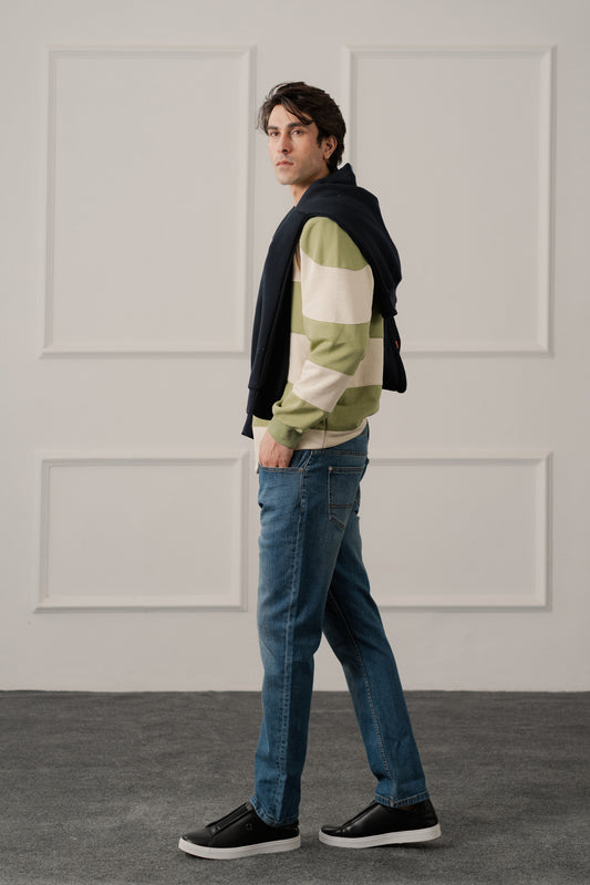 Green Relaxed Fit Rugby polo - Hustle N Holla