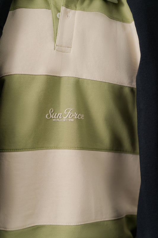 Green Relaxed Fit Rugby polo - Hustle N Holla